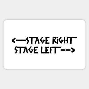 stage right  stage left Black Sticker